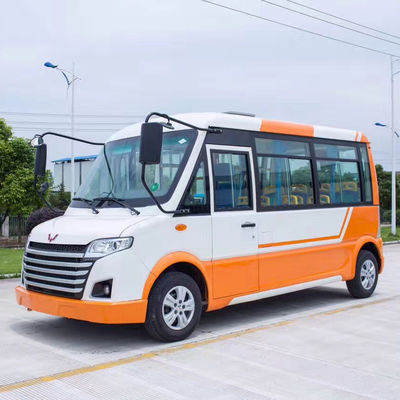 Cina Mode Orange White Electric Utility Carts, 30km / H Electric City Bus Untuk Taman pemasok
