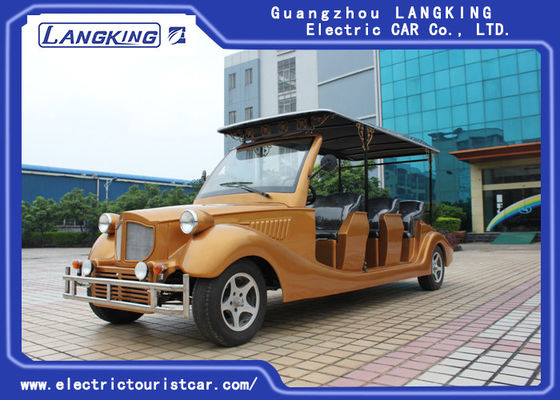 Cina Vintage 8 Penumpang Golf Cart, Mobil Golf Custom Club Car 28km / H Max Kecepatan Sofa Kulit pemasok