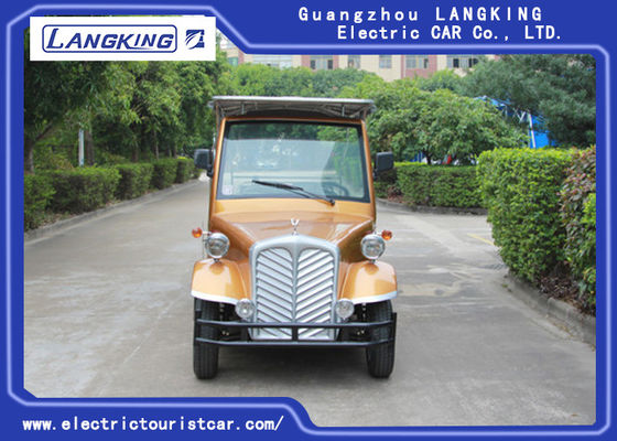 Cina Golden 8 Penumpang Mobil Klasik Listrik, mobil golf, 48V Retro Golf Cart 28km / H Max Speed ​​untuk paket pemasok