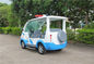 Mobil Golf Listrik Biru / Putih Dengan Toplight Fiber Glass 4 Kursi Untuk Resort pemasok