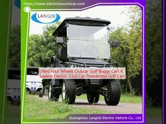 Angkat Four Wheels Clubcar Golf Buggy Cart 4 Seater Electric Club Car Presiden Golf Cart