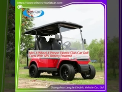 Mini 4 Roda 4 Orang Electric Club Car Golf Carts Dengan Baterai 48V