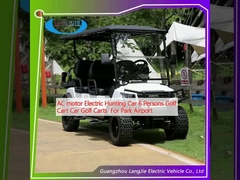 Motor AC Mobil Berburu Listrik 6 Orang Golf Cart Mobil Golf Carts Untuk Taman Bandara