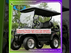 4 Orang Mobil Golf Listrik Gratis Perawatan Baterai Dioperasikan 48v Controller AC Motor
