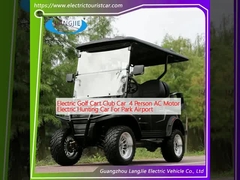 Electric Golf Cart Club Mobil 4 Orang AC Motor Mobil Berburu Listrik Untuk Bandara Park