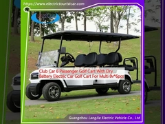 Club Mobil 6 Penumpang Golf Karet Dengan Baterai Kering Mobil Listrik Golf Karet Untuk Multi 8v * 6pcs