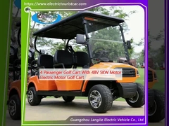 4 Penumpang Golf Karet Dengan 48V 5KW Motor Electric Motor Golf Karet