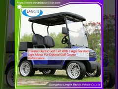 2 Seater Electric Golf Cart Dengan Cargo Box Dan Motor Ringan Untuk Kinerja Lapangan Golf yang Optimal
