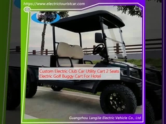 Custom Electric Club Car Utility Cart 2 Seats Electric Golf Buggy Cart Untuk Hotel