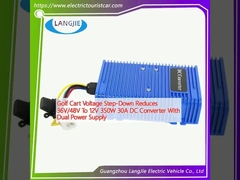 Voltage Golf Cart Step-Down Mengurangi 36V/48V menjadi 12V 350W 30A DC Converter dengan Dual Power Supply