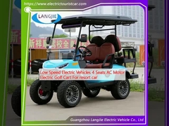 Low Speed Electric Vehicles 4 Seats AC Motor Electric Golf Cart Untuk mobil resor