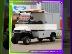 2 Orang Putih Mini Electric Cargo Truck Dengan Komposit Cargo Box 500kg 48v 4kw AC Motor
