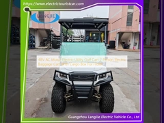 48V AC Motor Electric Utility Golf Cart 2 Orang Electric Baggage Cart Dengan Kotak Kargo Untuk Hotel
