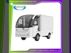 2 Penumpang 48V Electric Baggage Cart Dengan AC Motor Dan Cargo Box Kecepatan Rendah