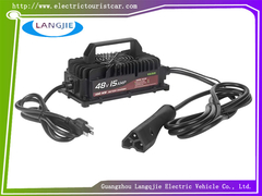 EZGO RXV Golf Cart Smart Lead-Acid Battery Charger Dengan Colokan Segitiga, 48V 15A 105Ah