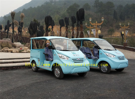 Cina Biru 5 Penumpang Mobil Turis Listrik Golf Buggy Listrik Untuk Keamanan Umum Patroli pemasok