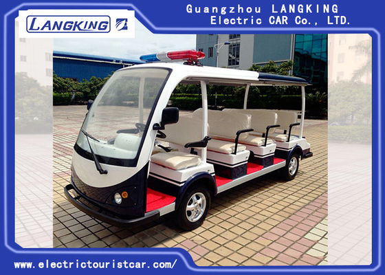 Cina 11 Seater 72V / 5.5KW Patroli Listrik Utilitas Mobil Kendaraan Listrik Dengan Lampu Besar Di Atas pemasok