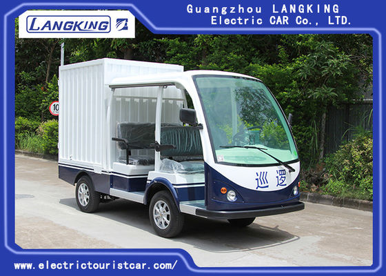 Cina Balck Seats Electric Freight Car / Electric Truck Van dengan muatan kargo Max 450KGS. Kecepatan 28km / H pemasok