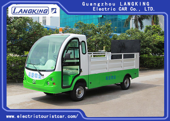 Cina 1.2 Ton Mobil Listrik Pengumpulan Sampah / Gerobak Utilitas Listrik Turis 2 Kursi 90km Untuk Kisaran Dengan Pintu pemasok