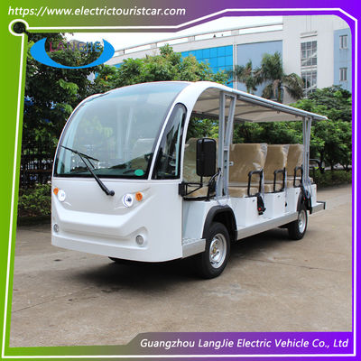 Harga yang bagus 4 Roda Mobil Listrik 14 Kursi Electric Sightseeing Bus 72V 7.5KW AC Motor Max.Speed 30 Km/H on line