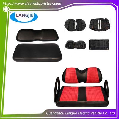 Harga yang bagus Club Car Golf Car Club Car Precedent Cover Kulit Merah Untuk Kursi Depan Dan Belakang on line