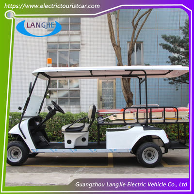 Harga yang bagus Mobil Ambulans Listrik 2 Kursi + 1 Tempat Tidur 48V/5KW AC Motor Untuk Taman Bandara on line