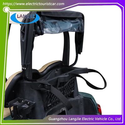 Harga yang bagus EZGO Kereta Golf Beroda Empat Hitam PVC Cover Hujan Lipat on line