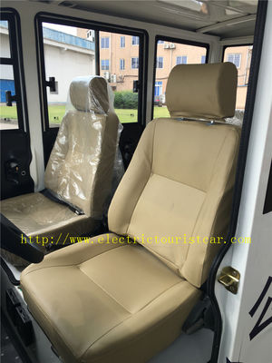 White 48 Voltage Listrik Powered Golf Carts, Mobil Listrik Roda Empat Dengan Pintu
