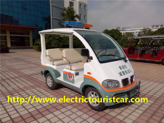 Mobil Patroli Listrik / Gerobak Golf Empat Penumpang Kursi Lembut 48V / 3KW motor DC untuk Bandara / Sekolah