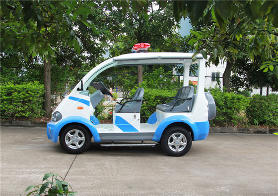 Mobil Golf Listrik Biru / Putih Dengan Toplight Fiber Glass 4 Kursi Untuk Resort