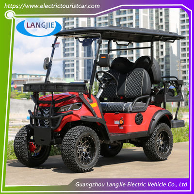 4 Wheel Electric Golf Cart 4 Seats Resort Car AC Motor Electric Car Tour untuk Hotel