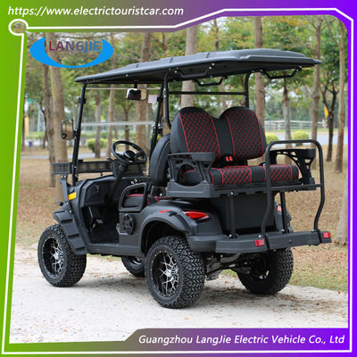 4 Seater Electric Golf Cart Kemampuan Mendaki Tinggi 48V Baterai Golf Carts Untuk Lapangan Golf