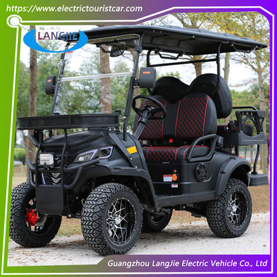 Harga yang bagus 4 Seater Electric Golf Cart Kemampuan Mendaki Tinggi 48V Baterai Golf Carts Untuk Lapangan Golf on line