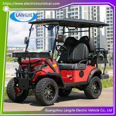 Customized Color Support Kereta Golf Listrik dengan 4 Kursi dan 25% Kemampuan Mendaki
