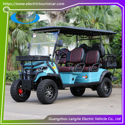 Off-Road 6 Seat Electric Golf Cart Dengan Motor AC 48V / 5KW Untuk Kegiatan Luar Ruang