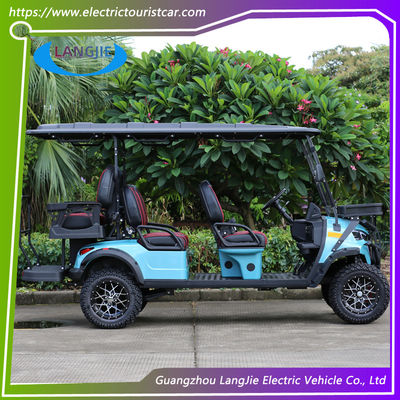 Berkinerja tinggi 5KW AC Motor Off-Road Electric Hunting Cart 6 Seats Lifted Golf Cart