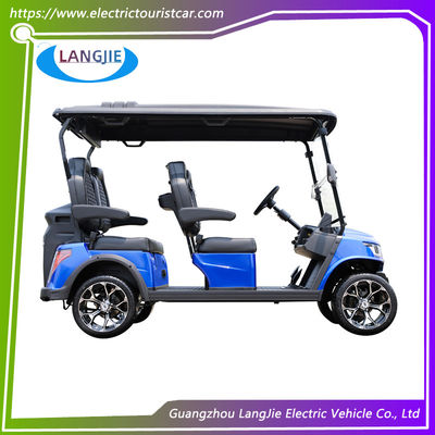 4 kursi Penumpang 48V Baterai 5KW Motor Electric Hunting Cars Untuk Large Park Resort