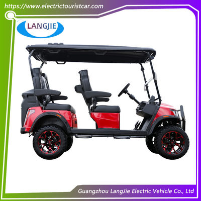 Mobil Berburu Listrik CE Disetujui 4 Orang Golf Cart 48v Controller Untuk Taman Bandara