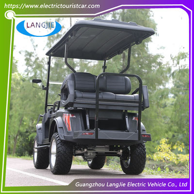 48V Electric Golf Carts 4 Seat Dengan Controller Motor AC Warna Hitam