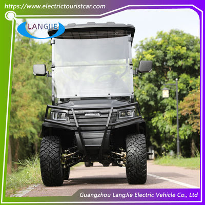 Balck Colour Resort Mobil Berburu Listrik 2 Baris Untuk 4 Penumpang 340 kg Max Loading