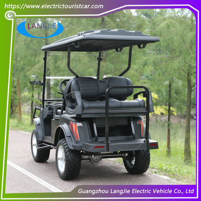 Balck Colour Resort Mobil Berburu Listrik 2 Baris Untuk 4 Penumpang 340 kg Max Loading