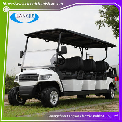 4 Wheel AC Motor Buggy Golf Cart Dengan 48V Baterai Kering 8 Penumpang Golf Cart Untuk Hotel