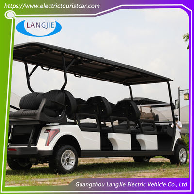 White Color Electric Club Carts 48V Baterai-dioperasikan 8 Seater AC Motor Golf Buggy