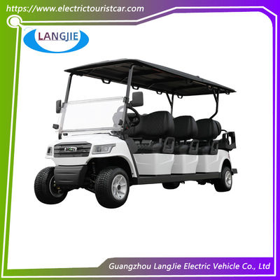 Harga yang bagus 8 Penumpang Electric Golf Carts Custom Golf Carts AC Motor Dengan Atap Hitam on line