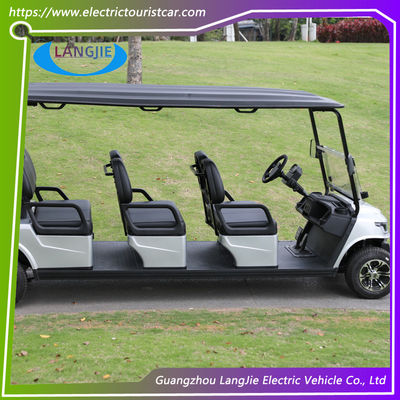 Timah asam kering Baterai bertenaga Klub Golf Kereta Putih Mobil Listrik Golf Kereta 6 Tempat duduk