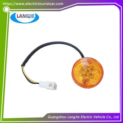 Marshell Golf Cart Side Taillight LED Bulat Kiri Depan Dan Kanan Putar Sinyal Oranyeu 12V Lampu Belakang