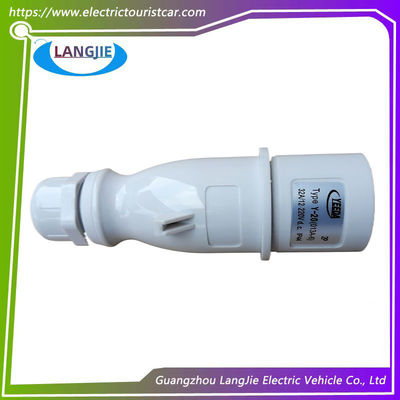 Buggy Golf Cart Charging Plug Y-20 013A-6 IP44 2P Untuk Marshell Golf Carts Dan Tour Bus