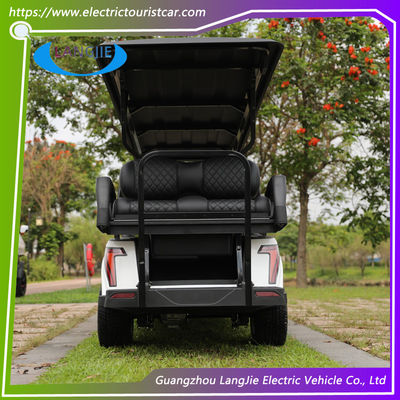 8 Penumpang Electric Golf Carts Custom Golf Carts AC Motor Dengan Atap Hitam