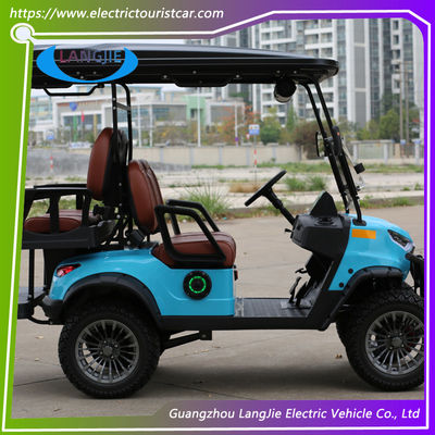 4 Roda Electric Golf Cart 4 Seat AC Motor Baterai kering 48V Resort Car Untuk Hotel