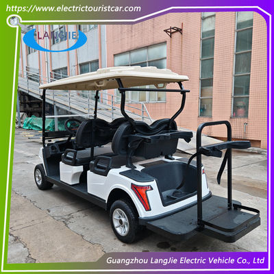 Empat kursi mobil listrik AC Club Golf Carred dengan lampu depan dan lampu belakang untuk parkir